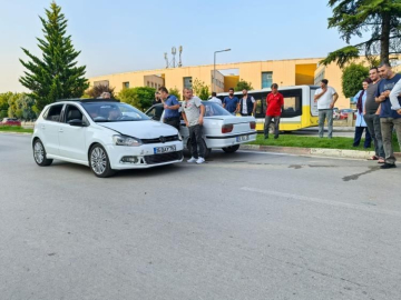 Bursa'da kaza sonrası isyan etti