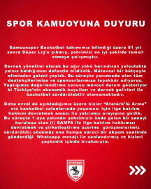 Samsunspor’dan SAMPA’ya tepki: “Bizleri şaşkınlık içinde bıraktı”
