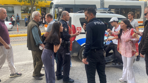 Eşi gözaltına alınan kadın çılgına döndü