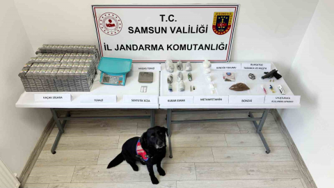 Samsun’da jandarma ekipleri çok sayıda uyuşturucu madde ele geçirdi
